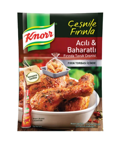 KNORR TAVUK ÇEŞNİLİ ACILI BAHARAT 34 GR*12