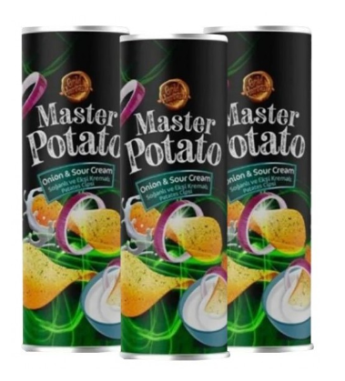 MASTER POTATO CHIPS AVEC OIGNON ET CRÈME SURE 160 GR*14