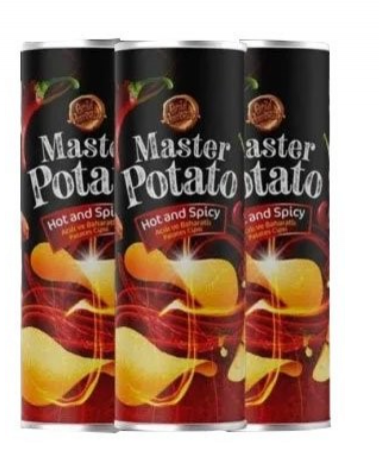 MASTER POTATO HOT & SPICY CHIPS 160 GR*14