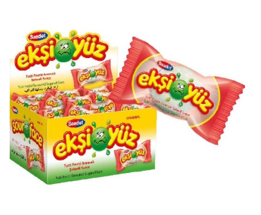 EKŞİ YÜZ CHEWİNG GUM TUTTİ FRUTTİ*100