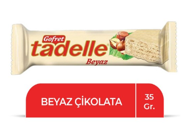 TADELLE WAFER WHITE CHOCOLATE 35GR*24