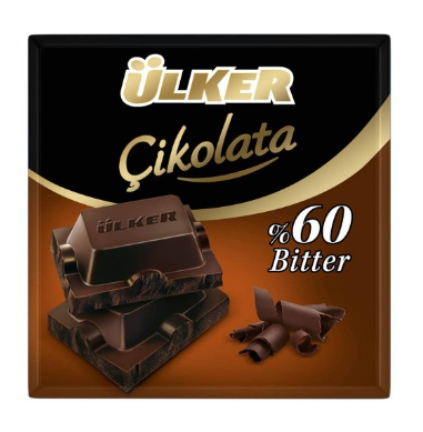 ÜLKER 60% DARK CHOCOLATE- SQUARE 60GR * 6
