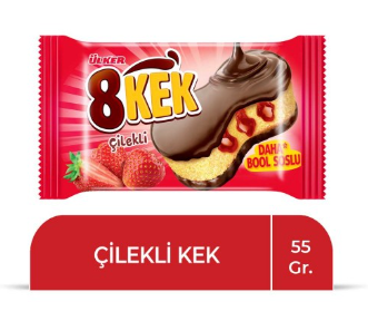 ÜLKER DANKEK 8 CAKE STRAWBERRY 55 GR*24