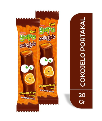 أولكر (1853-00) جيلي البرتقال مغطى بالشوكولاتة 20 غ * 18