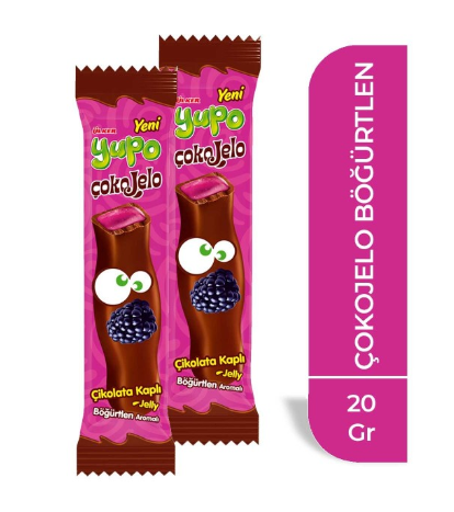 ÜLKER YUPO CHOCO COATED JELLY BLACKBERRY FLAV. 20 GR *18