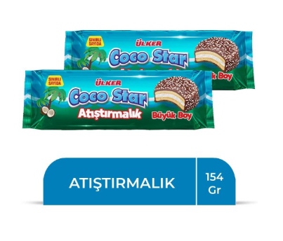 ÜLKER (505-05) COCOSTAR CHOCOLAT NOIX COCO 154 GR*12