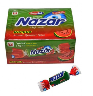 NAZAR WATERMELON CHEWİNG GUM*100