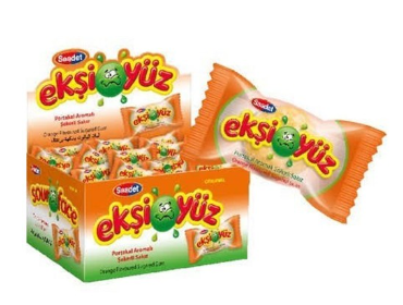 EKŞİ YÜZ CHEWİNG GUM ORANGE*100