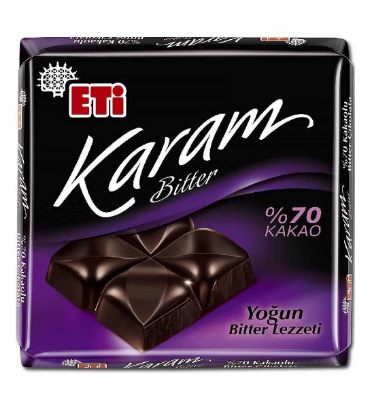 ETI KARAM BITTER CHOCOLATE %70 60GR*10
