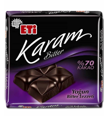 ETİ KARAM BİTTER ÇİKOLATA %70 60GR*10