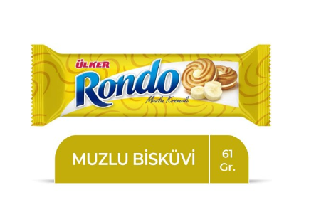 ÜLKER (32505) RONDO BANANA BISCUIT 61GR * 24