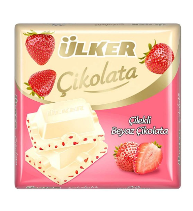 ÜLKER ÇİKOLATA ÇİLEKLİ KARE 60GR*6