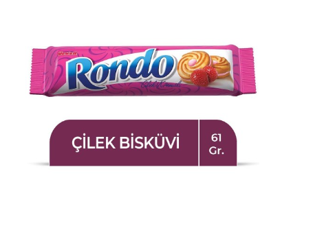 ÜLKER (12806) RONDO STRAWBERRY BISCUIT 61 GR * 24