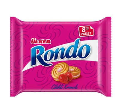 ÜLKER RONDO BİSCUIT AU FRAISE 488 GR * 6