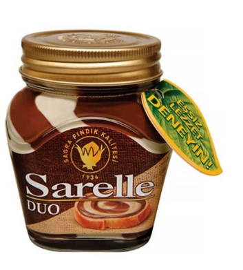 SARELLE MILK COCOA HAZELNUT BUTTER DUO 350GR*6