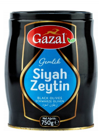 GAZAL 750 GR SİYAH GEMLİK ZEYTİN*6