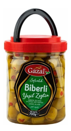 GAZAL 700 GR YEŞİL BİBERLİ ZEYTİN*6