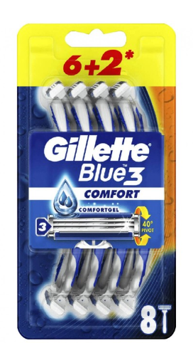 GILLETTE BLEU 3 CONFORT 8 LI*12