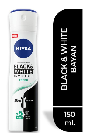 NIVEA DEO 150 ML WOMEN BLACK&WHITE INVIS FRESH*1