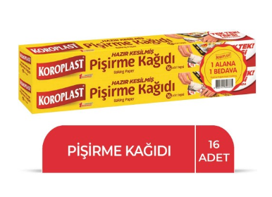 KOROPLAST PİŞİRME KAĞIDI HAZIR KESİLMİŞ 16 LI*12