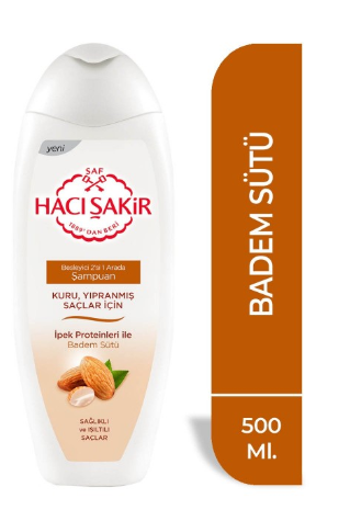 HACI SHAKİR 500ML ALMOND FOR DRY&DAMAGED HAİR*12