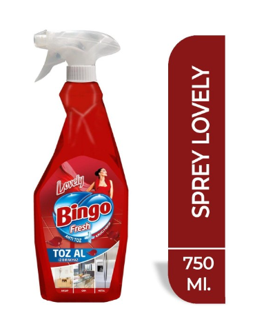 BİNGO TOZAL SPRAY LOVELY 750ML*12