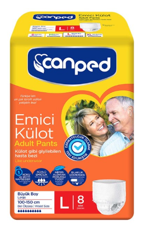 CANPED EMİCİ KÜLOT HASTA BEZİ LARGE *8