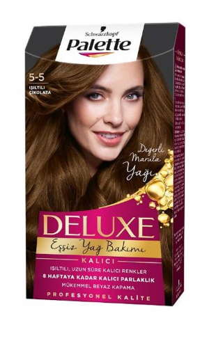 DELUXE PALLET 5.5 HAIR DYE LIGHT CHOCOLATE * 3