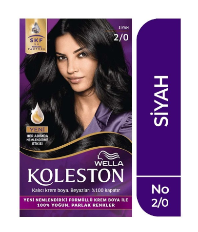 KOLESTON HAIR DYE 2/0 BLACK * 3