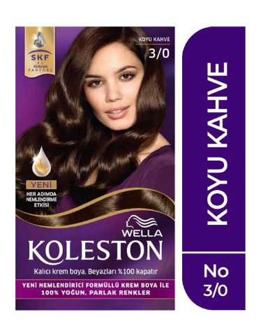 KOLESTON HAIR DYE 3.0 DARK BROWN * 3