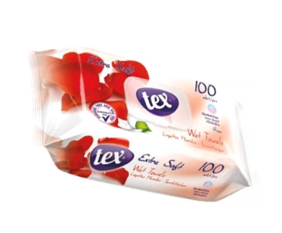 TEX SOFT ISLAK HAVLU 100LÜ GÜL*24