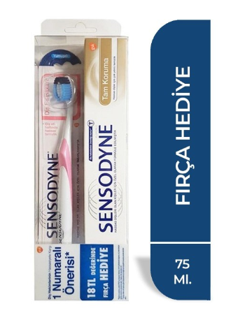 SENSODYNE PROTECTION COMPLÈTE 75ML + CADEAU BROSSE. * 12