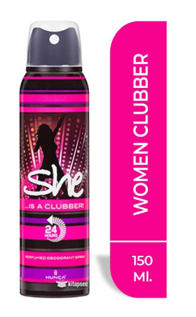 SHE DEODORANT 150 ML WOMEN CLUBBER*1