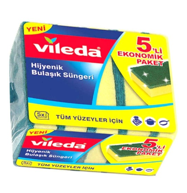 VILEDA VERT MOUSSE 5 PIECES PLAT*12