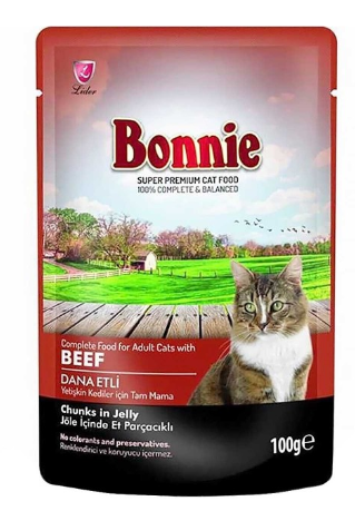 BONNIE CHAT ADULTE AU BOEUF 85GR*22