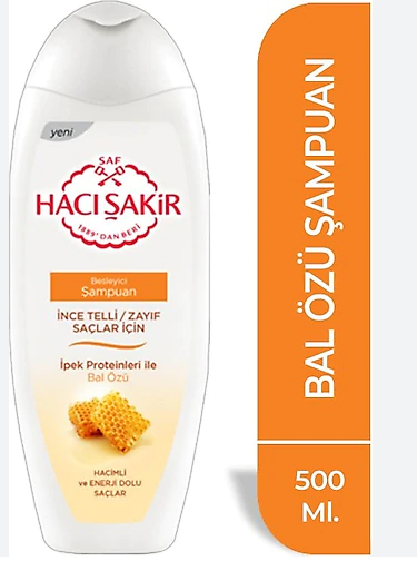 HACI ŞAKİR ŞAMPUAN 500ML(BAL ÖZÜ) *12