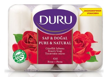 SAVON DE BEAUTE DURU 4x70 ROSE*24