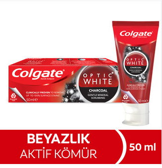 COLGATE DİŞ MACUN 50ML OPTİK WHİTE KÖMÜR*12