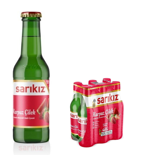SARIKIZ MEYVELİ SODA 200 ML KARPUZ&ÇİLEK*24