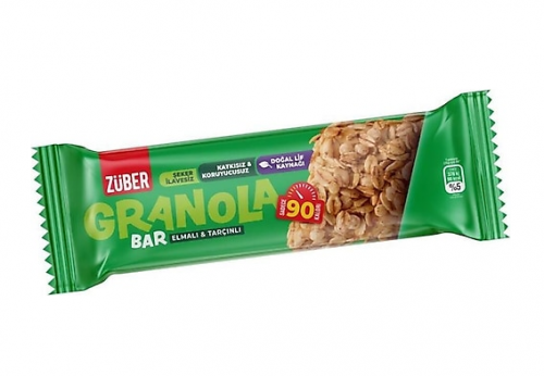 ZÜBER GRANOLA BAR 25 GR ANTEP ELMALI TARÇINLI*15