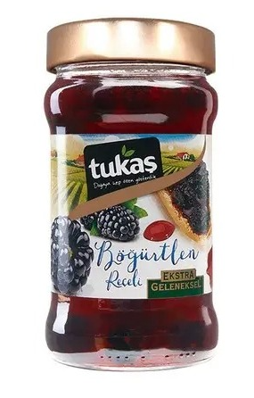 TUKAŞ 380 GR EKS.GLNKSL BÖĞÜRTLEN REÇELİ CAM*12