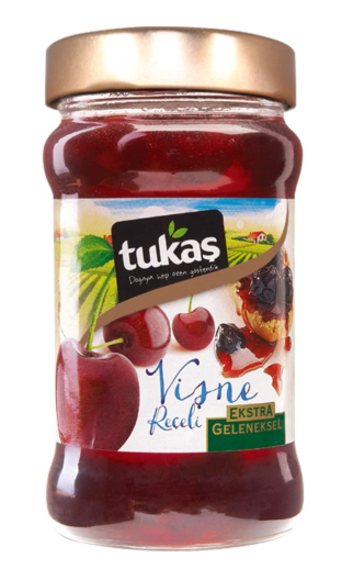 TUKAŞ 380 GR EKS.GLNKSL VİŞNE REÇELİ CAM*12