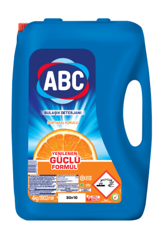 ABC 4 KG DISHWASHING DETERGENT ORANGE*4
