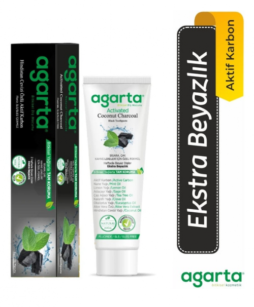 AGARTA 100 ML NATURAL ACTIVATED CARBON TOOTHPASTE*12