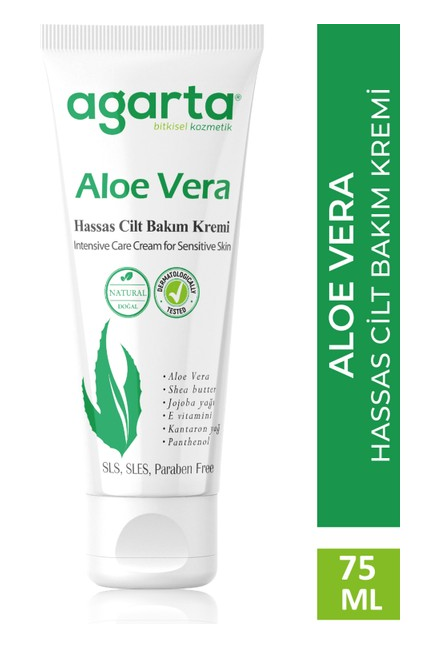 AGARTA 75 ML NATURAL TUBE ALOE VERA CREAM*6