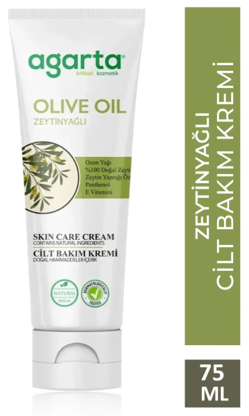 AGARTA 75 ML NATURAL TUBE OLIVE OIL CREAM*6