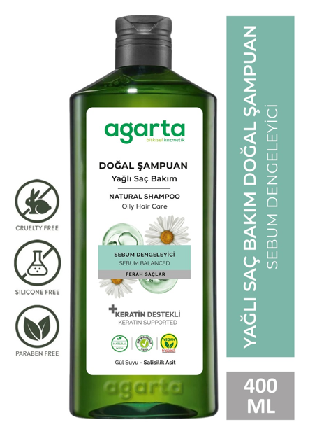 AGARTA 400 ML NATURAL SHAMPOO FOR OILY HAIR*6