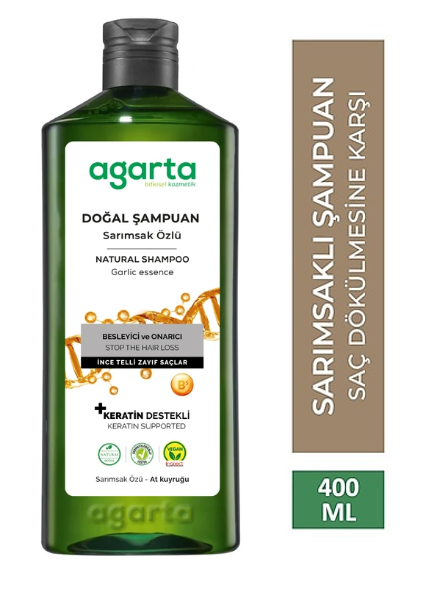 AGARTA 400 ML NATURAL SHAMPOO WITH GARLIC*6