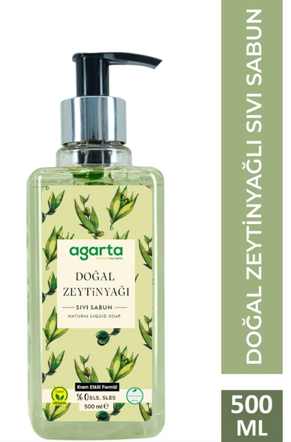 AGARTA 500 ML NATURAL LIQUID SOAP WITH OLIVE OIL*12