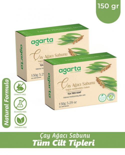 AGARTA 150 ML NATURAL HANDMADE TEA TREE SOAP*6